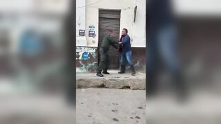 Angry Man Stabs Rival In Front Of Police