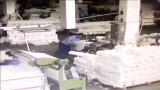 Bad Day At Work - Worker Rolls Into Machine