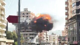 Israeli Attack On Residential Building In Central Beirut