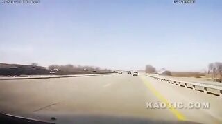 Changing A Tire In The Middle Of The Highway