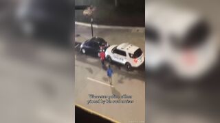 A Police Officer Was Trapped In His Own Car