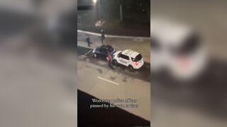 A Police Officer Was Trapped In His Own Car