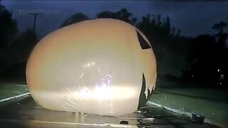 Ohio Police Battle Giant Inflatable Pumpkin