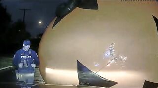 Ohio Police Battle Giant Inflatable Pumpkin