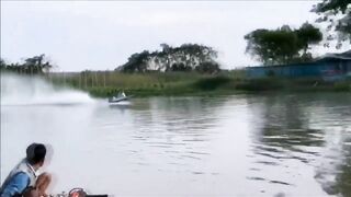 An Accident Occurred And A Man Jumped Off The Boat
