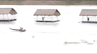 An Accident Occurred And A Man Jumped Off The Boat