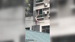 Naked Spiderman Falls From A Building