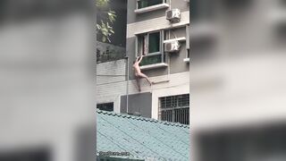 Naked Spiderman Falls From A Building