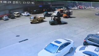 Defenseless Woman Crushed By Forklift