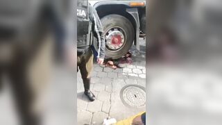 Old Woman Impaled By Truck