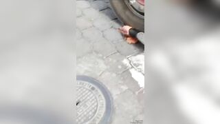 Old Woman Impaled By Truck