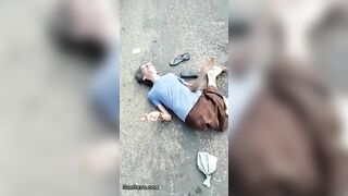 Old Woman Hit By Truck