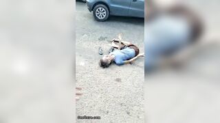 Old Woman Hit By Truck