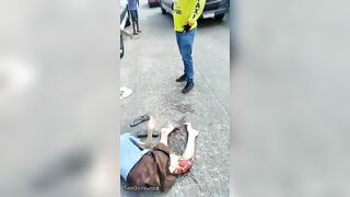 Old Woman Hit By Truck