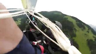 Paraglider Plummets To Ground In Terrifying Free Fall