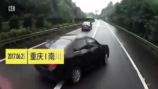 Passenger Thrown From Rear Window Of Car Onto Road