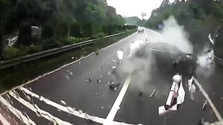 Passenger Thrown From Rear Window Of Car Onto Road