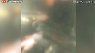 Passengers Scream In Horror As Plane Wing Catches Fire