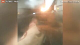 Passengers Scream In Horror As Plane Wing Catches Fire