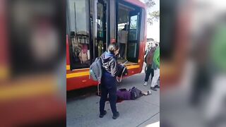 Pedestrian Hit Head-on By Bus