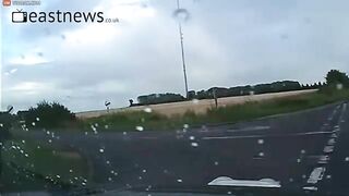 The Driver Panicked And Drove Into A Farmer's Field