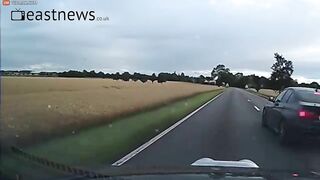 The Driver Panicked And Drove Into A Farmer's Field