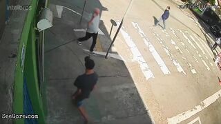 Mobile Phone Thief Hit By Bus