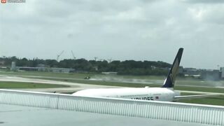 South Korean Plane Veers Off Runway And Catches Fire, Pilot Injured