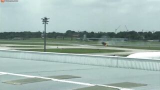 South Korean Plane Veers Off Runway And Catches Fire, Pilot Injured