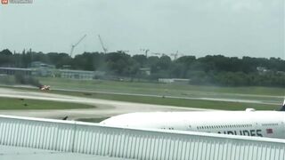 South Korean Plane Veers Off Runway And Catches Fire, Pilot Injured