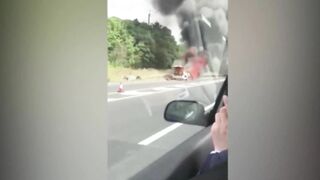 Police Car Caught Fire