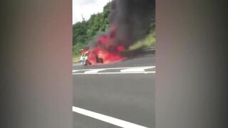 Police Car Caught Fire