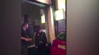Police Car Loses Control And Rushes Into Crowd