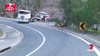 Quick-reacting Driver Risks Life In Overturned Vehicle
