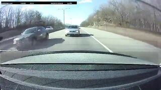 The Dashcam On The Rear Of The Car Captured The Accident Of A Reckless Teen
