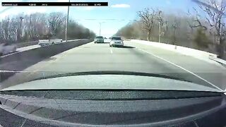 The Dashcam On The Rear Of The Car Captured The Accident Of A Reckless Teen