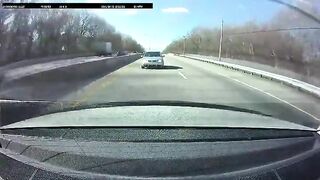 The Dashcam On The Rear Of The Car Captured The Accident Of A Reckless Teen