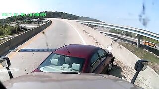 Reckless Driver Crashes Car After Changing Shirt While Driving