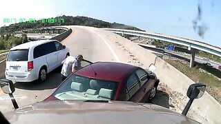 Reckless Driver Crashes Car After Changing Shirt While Driving