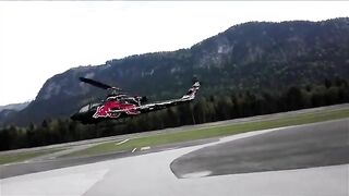 Red Bull's New Helicopter Crashes Into A Building And Destroys It