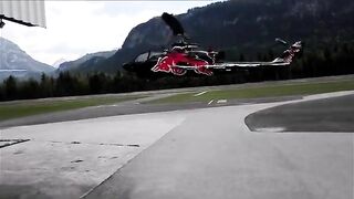 Red Bull's New Helicopter Crashes Into A Building And Destroys It