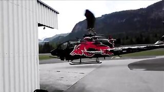 Red Bull's New Helicopter Crashes Into A Building And Destroys It