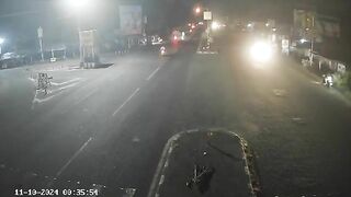 The Driver Was Hit And Caught Fire