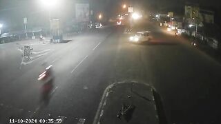 The Driver Was Hit And Caught Fire