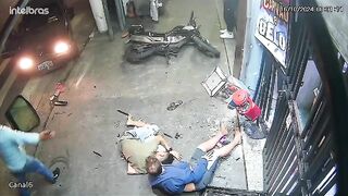 Lost-control Car Causes Casualties