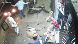 Lost-control Car Causes Casualties
