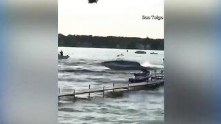 An Out-of-control Boat Collided With Another Boat On Gage Lake In Indiana