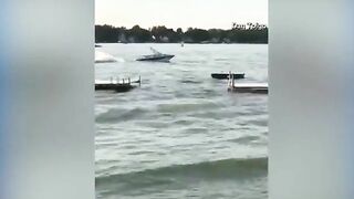 An Out-of-control Boat Collided With Another Boat On Gage Lake In Indiana
