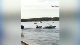 An Out-of-control Boat Collided With Another Boat On Gage Lake In Indiana