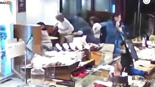 Young Migrant Punk Destroys A Cafe And Assaults Waitresses